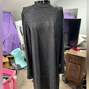 Tiana B. Brand black dress with silver sparkles size 8